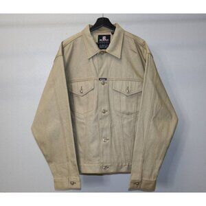 Kani Jeans Denim Jean Jacket Men’s Size XL Khaki Beige Hong Kong Made
